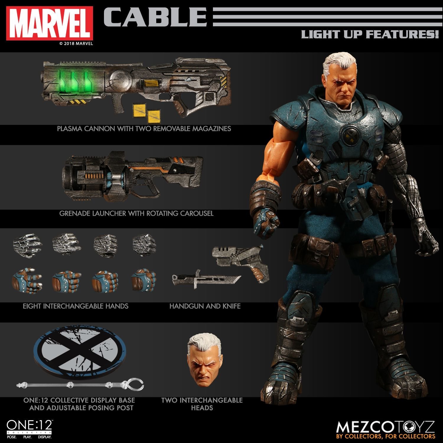 Mezco X-Men Cable One:12 Collective Action Figure