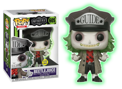 Funko Exclusive Beetlejuice - Beetlejuice with Guide Hat Glow in the Dark Pop! Vinyl Figure