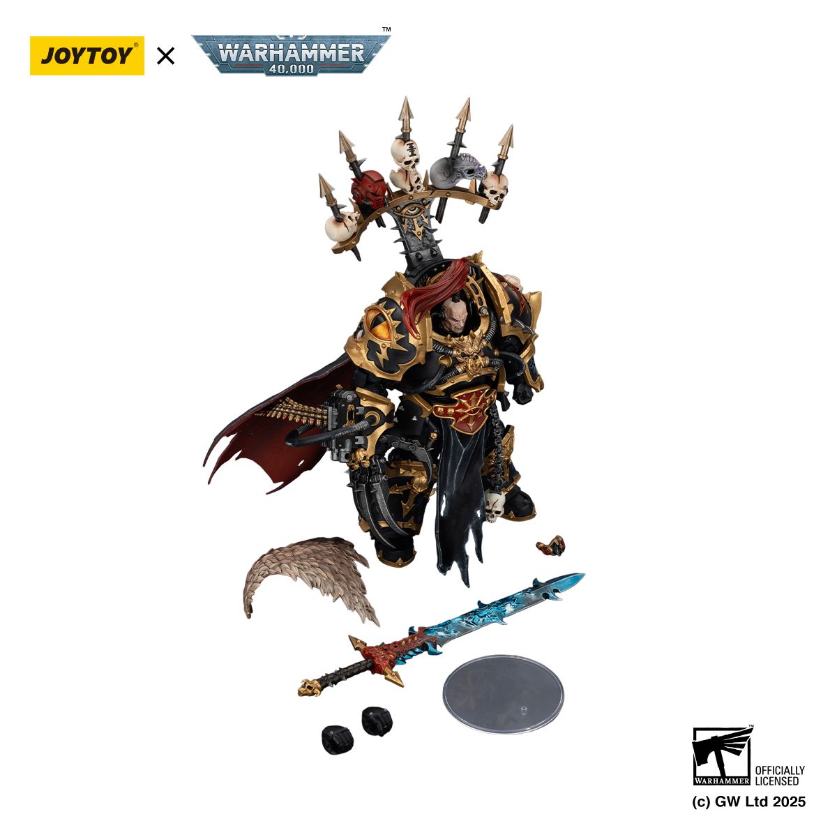 PRE-ORDER Joy Toy Warhammer 40k Black Legion Abaddon the Desp=oiler with Drach&#39;nyen and the Talon of Horus