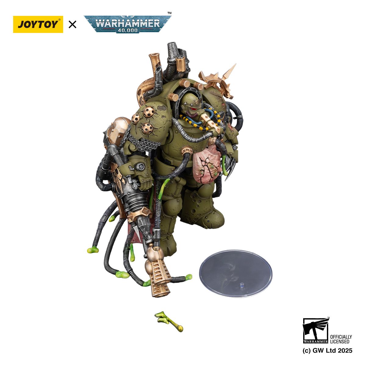 PRE-ORDER Joy Toy Warhammer 40k Death Guard Lord of Virulence with Power Fist and Twin Plague Spewer