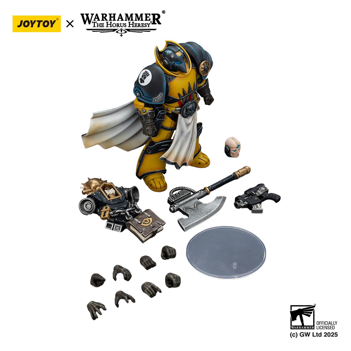PRE-ORDER Joy Toy Warhammer 40k Imperial Fists Librarian Consul with Force Axe and Bolt Pistol