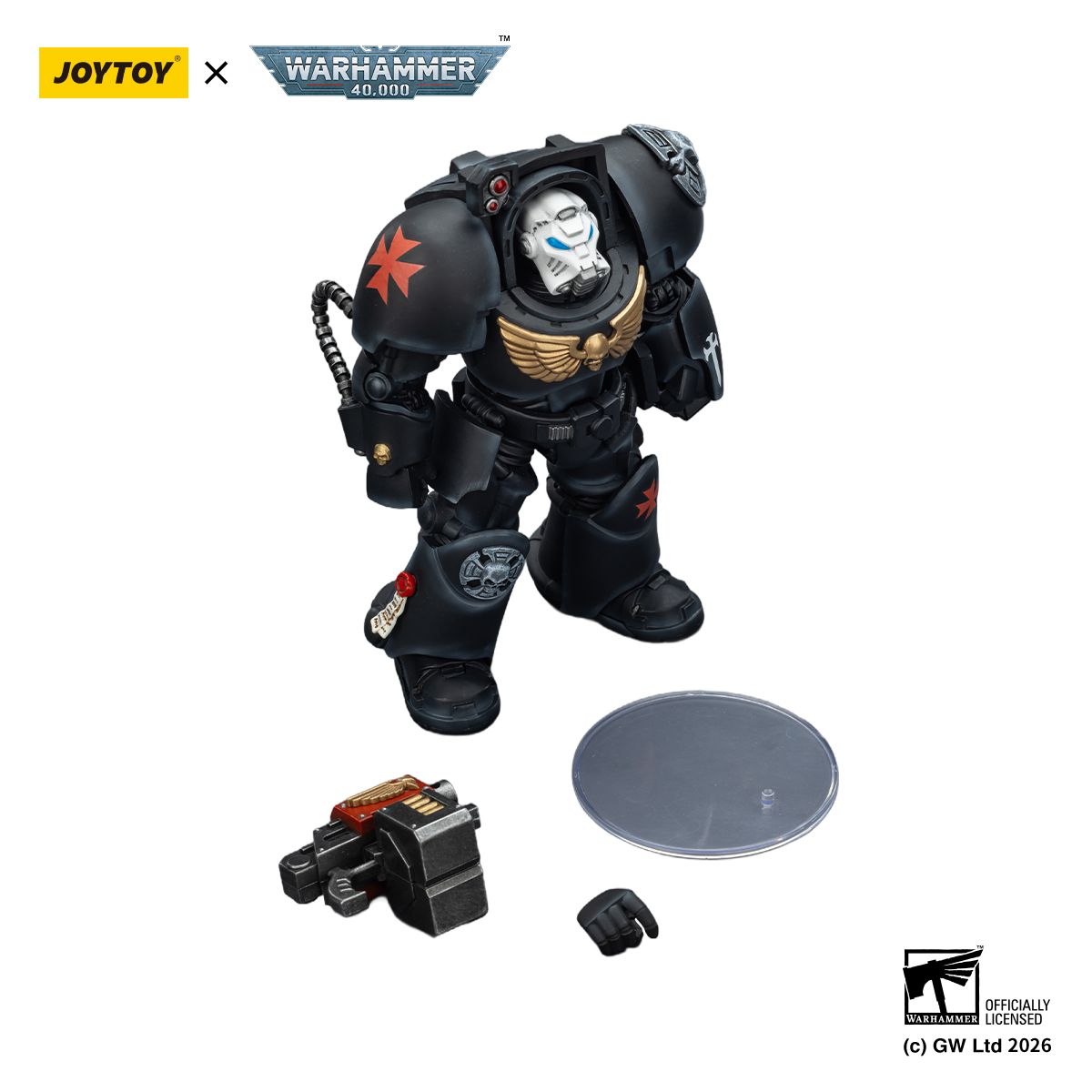 PRE-ORDER Joy Toy Warhammer 40k BlackTemplars Terminator 2 with Power Fist and Storm Bolter