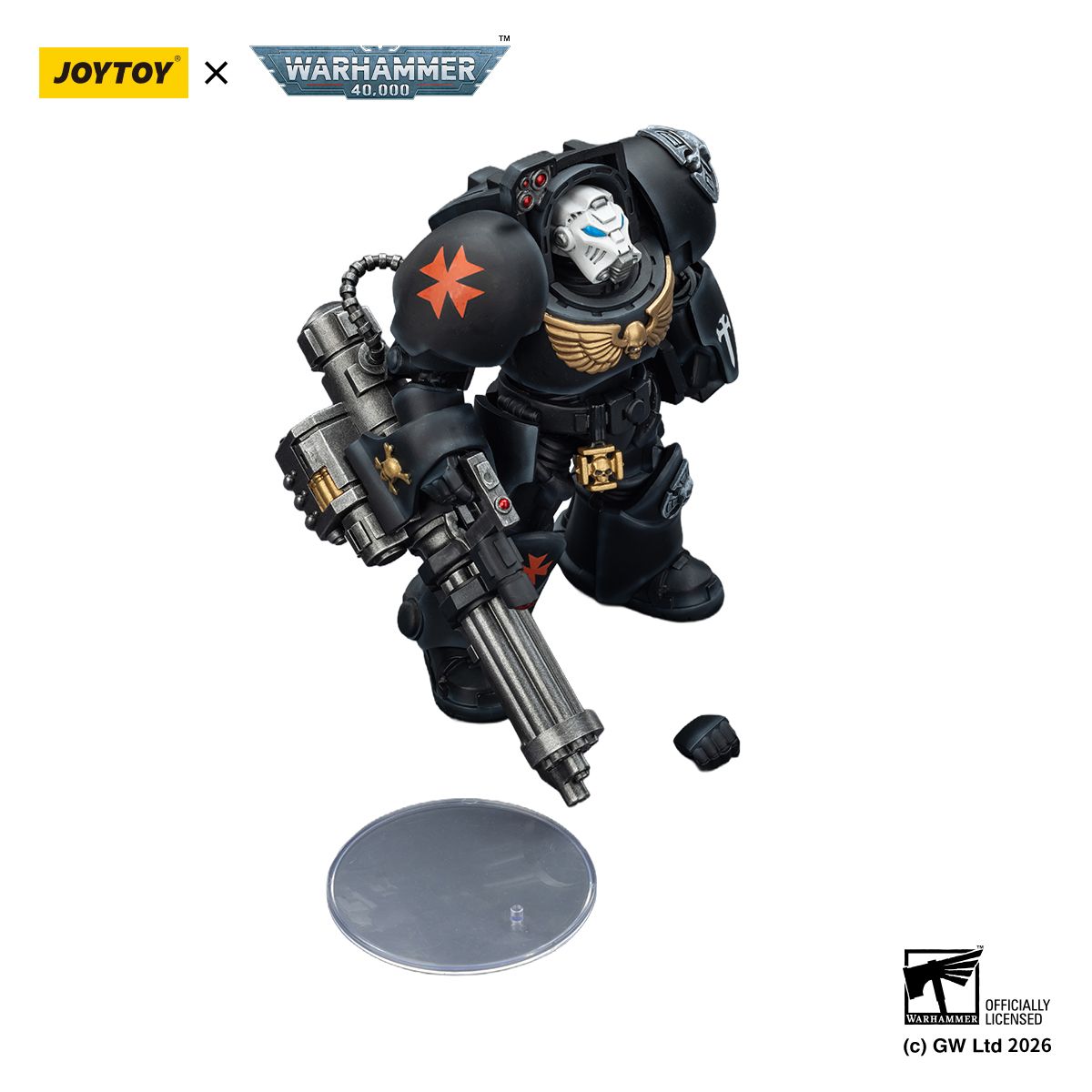 PRE-ORDER Joy Toy Warhammer 40k Black Templars Terminator 3 with Power Fist and Assault Cannon