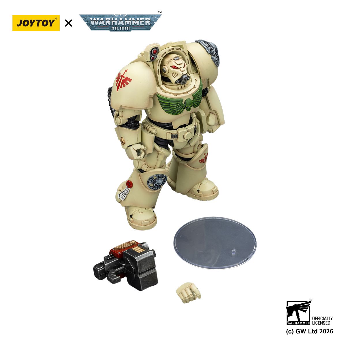 PRE-ORDER Joy Toy Warhammer 40k Dark Angels Deathwing Terminator 2 with Power Fist and Storm Bolter