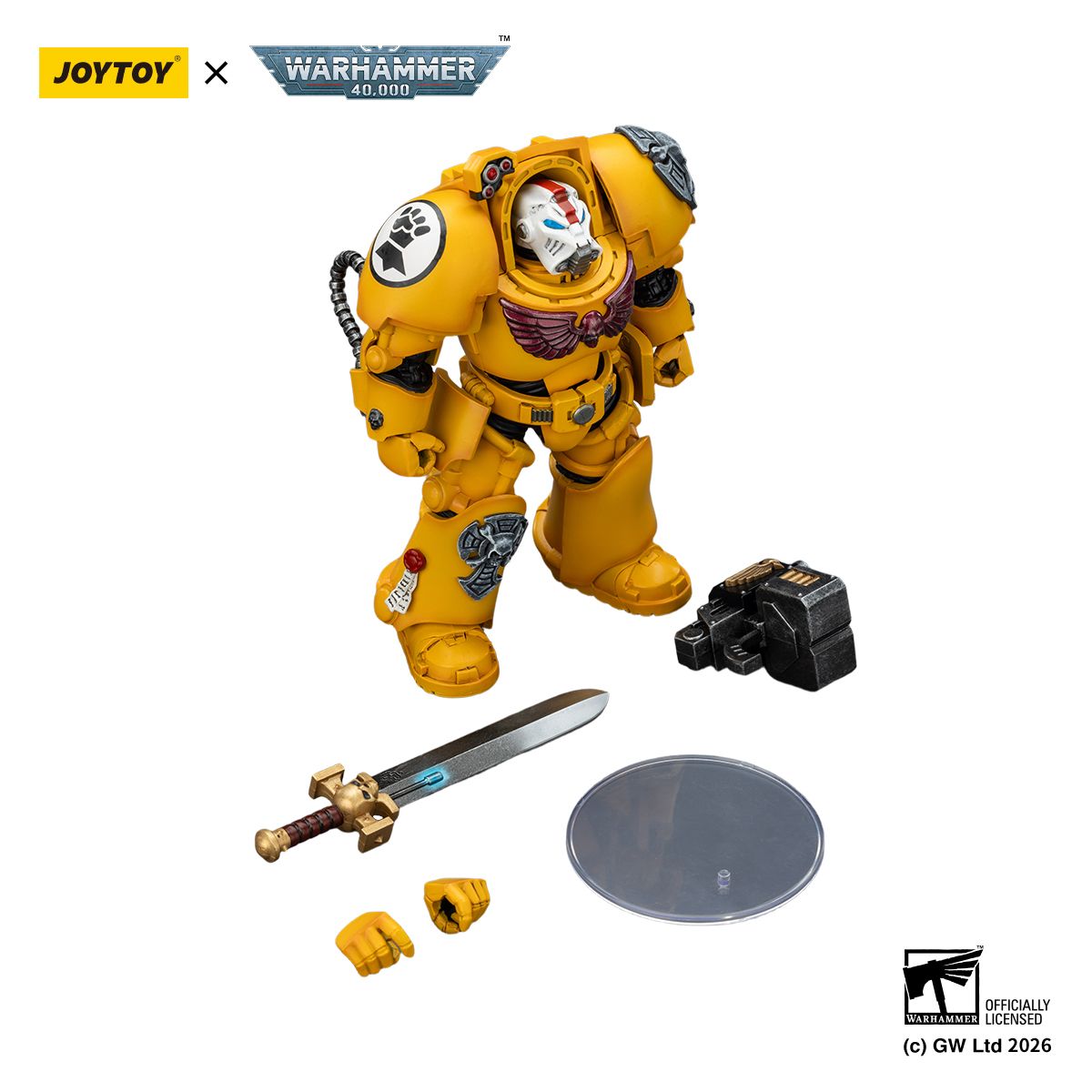 PRE-ORDER Joy Toy Warhammer 40k Imperial Fists Terminator 1 with Power Sword and Storm Bolter