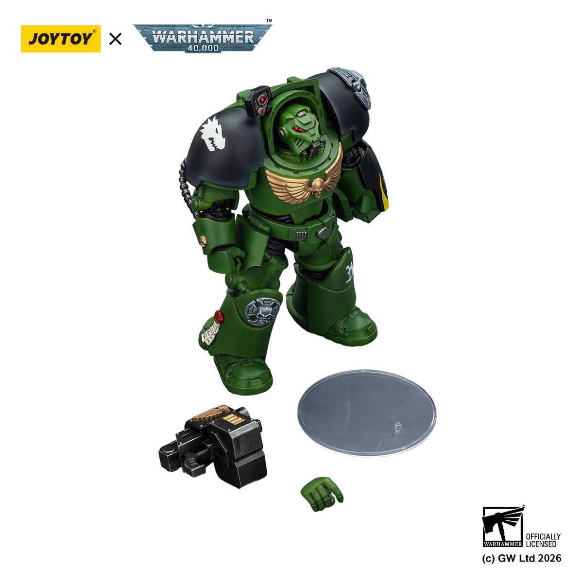 PRE-ORDER Joy Toy Warhammer 40k Salamanders Terminator 2 with Power Fist and Storm Bolter