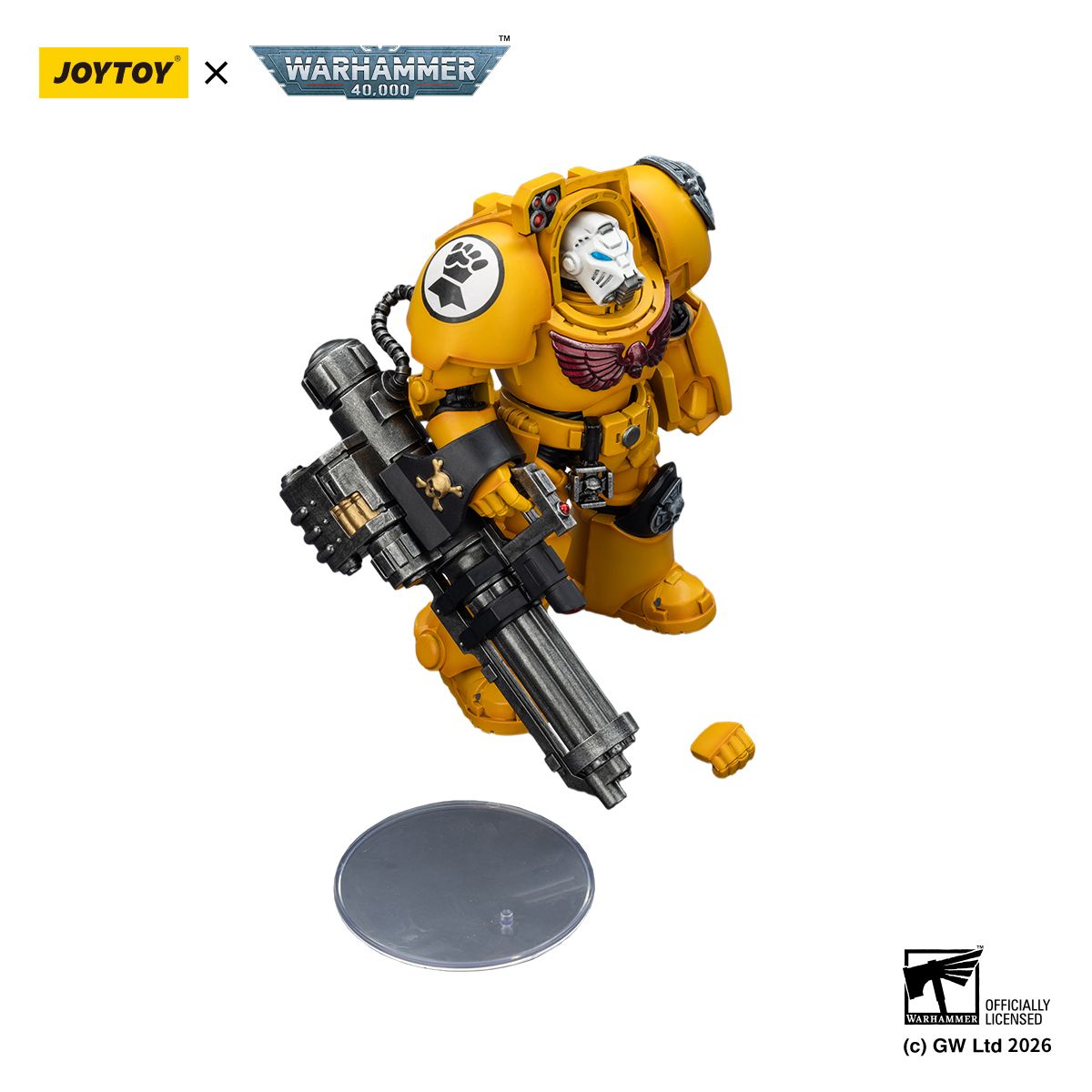 PRE-ORDER Joy Toy Warhammer 40k Imperial Fists Terminator 3 with Power Fist and Assault Cannon