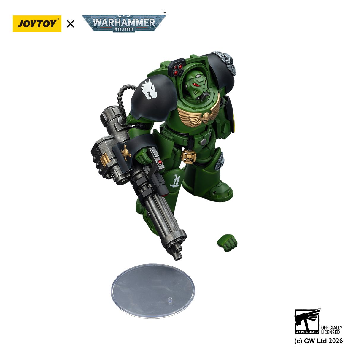 PRE-ORDER Joy Toy Warhammer 40k Salamanders Terminator 3 with Power Fist and Assault Cannon