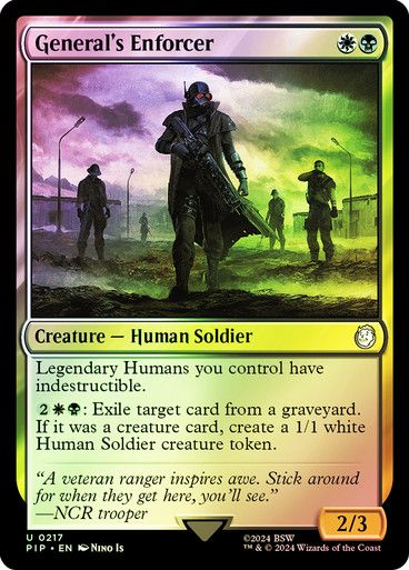 Magic the Gathering General's Enforcers Foil Fallout Commander