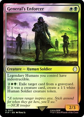 Magic the Gathering General's Enforcers Foil Fallout Commander
