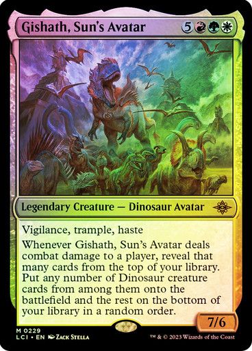 Magic the Gathering Gishath, Sun's Avatar Foil The Lost Caverns of Ixalan