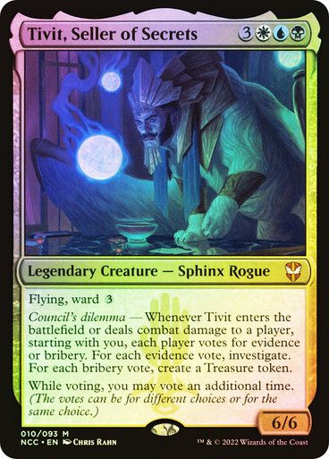 Magic the Gathering Tivit, Seller of Secrets Foil Streets of New Capenna Commander