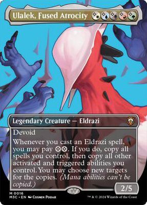 Magic the Gathering Ulalek, Fused Atrocity Borderless Modern Horizons 3 Commander