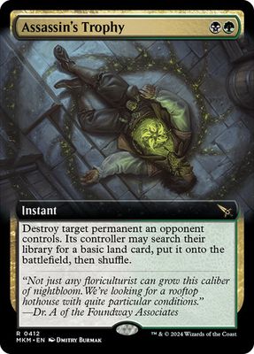 Magic the Gathering Assassin's Trophy Extended Art Murders at Karlov Manor
