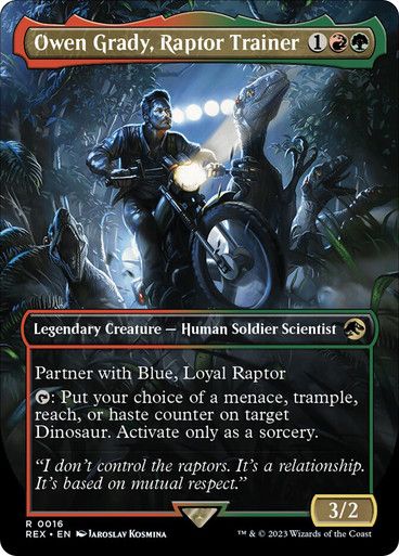 Magic the Gathering Owen Grady, Raptor Trainer Jurassic World Collection