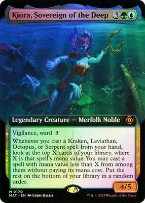 Magic the Gathering Kiora, Sovereign of the Deep Extended Art Foil March of the Machine Aftermath