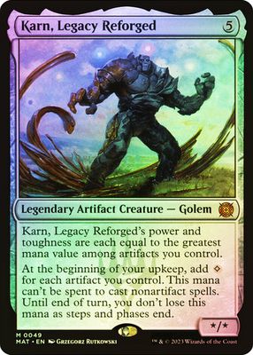 Magic the Gathering Karn, Legacy Reforged Foil March of the Machine Aftermath