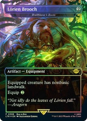 Magic the Gathering Lorien Brooch Foil Buy a Box Promo The Lord of the Rings