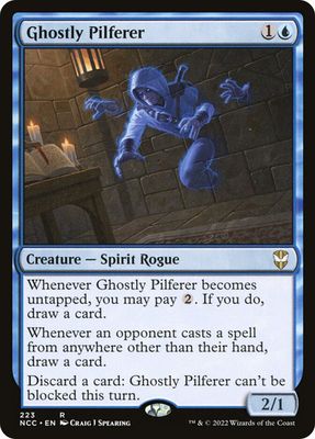 Magic the Gathering Ghostly Pilferer Streets of New Capenna Commander