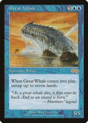 Magic the Gathering Great Whale Urza's Saga