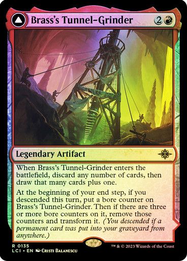 Magic the Gathering Brass's Tunnel-Grinder Foil The Lost Caverns of Ixalan