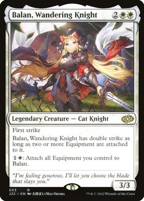 Magic the Gathering Balan, Wandering Knight Jumpstart 2022