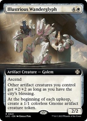 Magic the Gathering Illustriouus Wanderglyph Extended Art The Lost Caverns of Ixalan Commander