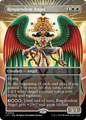 Magic the Gathering Resplendent Angel Borderless The Lost Caverns of Ixalan