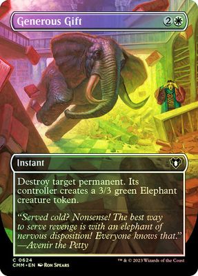 Magic the Gathering Generous Gift Borderless Foil Commander Masters