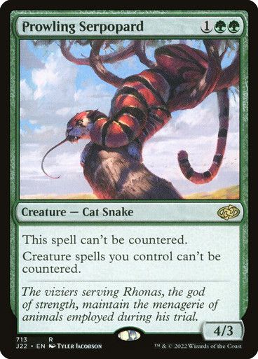 Magic the Gathering Prowling Serpopard Jumpstart 2022