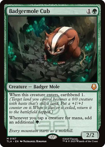 Magic the Gathering Badgermole Cub Avatar The Last Airbender