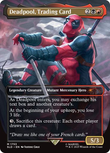 Magic the Gathering Deadpool, Trading Card Deadpool Secret Lair