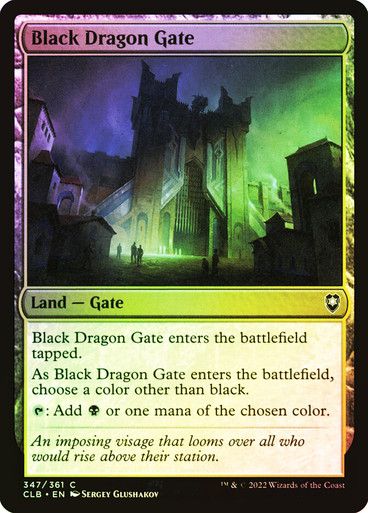 Magic the Gathering Black Dragon Gate Foil Commander Legends Battle for Baldur's Gate