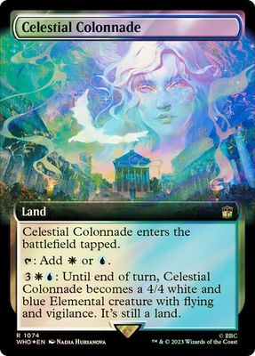 Magic the Gathering Celestial Colonnade Extended Art Surge Foil Doctor Who Commander