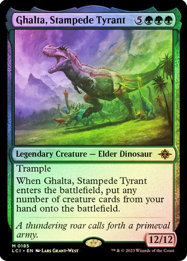 Magic the Gathering Ghalta, Stampede Tyrant Foil The Lost Caverns of Ixalan