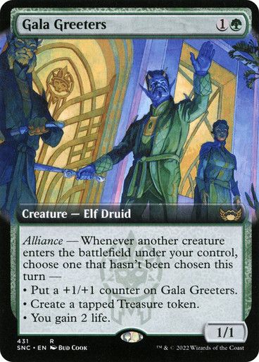 Magic the Gathering Gala Greeters Extended Art Sttreets of New Capenna