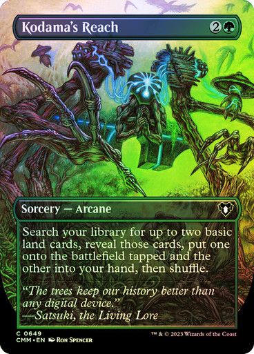 Magic the Gathering Kodama's Reach Borderless Foil Commander Masters