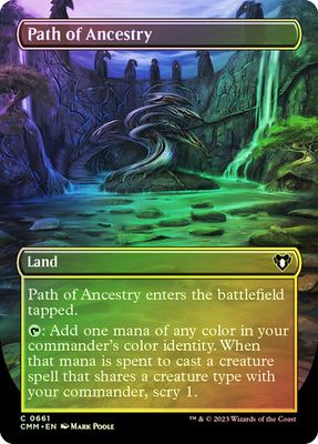 Magic the Gathering Path of Ancestry Borderless Foil Commander Masters