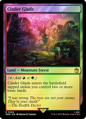 Magic the Gathering Cinder Glade Foil Doctor Who Commander