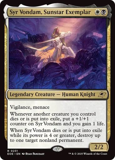 Magic the Gathering Syr Vondam, Sunstar Exemplar Edge of Eternities