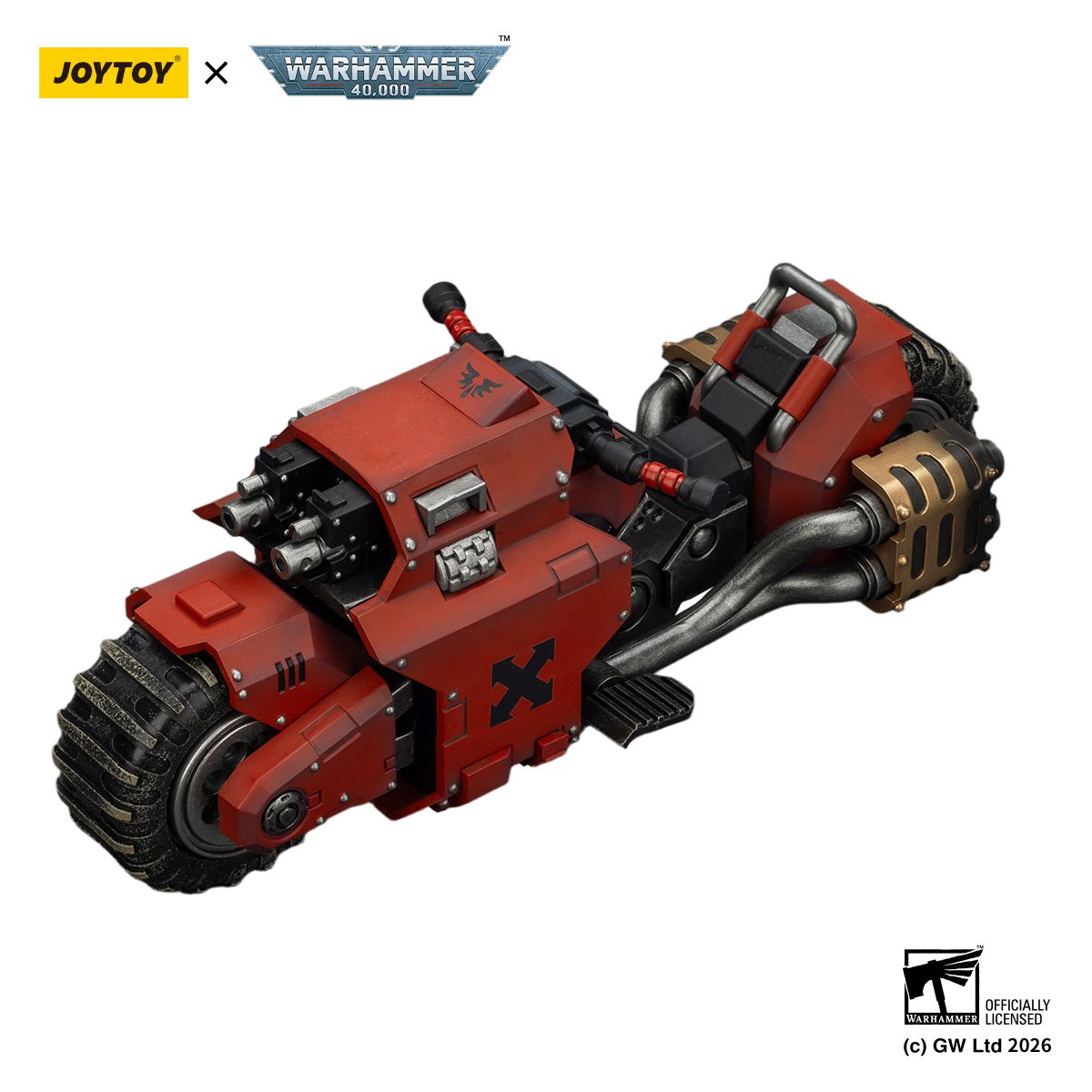 PRE-ORDER Joy Toy Warhammer 40k Blood angels Raider-Pattern Combat Bike with Twin-Linked Bolt Rifles