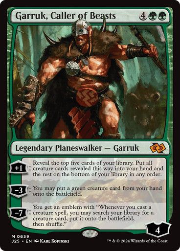 Magic the Gathering Garruk, Caller of Beasts Foundations Jumpstart