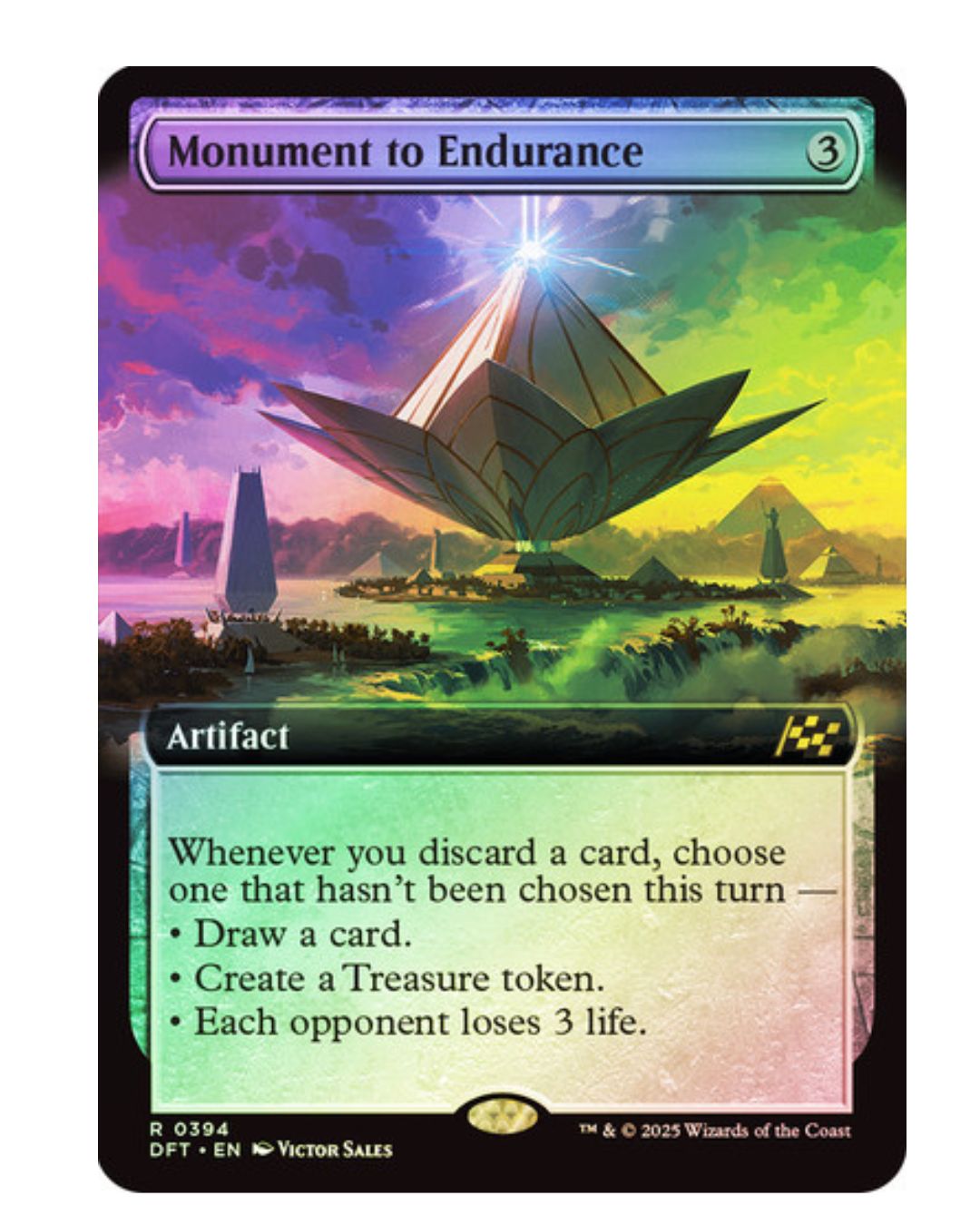 Magic the Gathering Monument to Endurance Extended Art Foil Aetherdrift