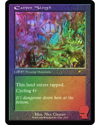 Magic the Gathering Canyon Slough Foil Secret Lair Braindead
