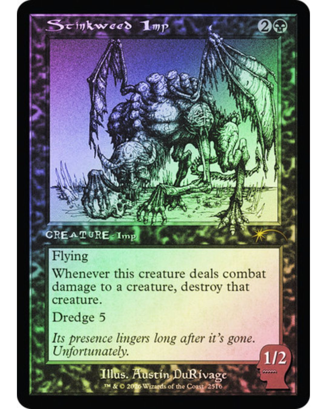 Magic the Gathering Stinkweed Imp Foil Secret Lair Braindead