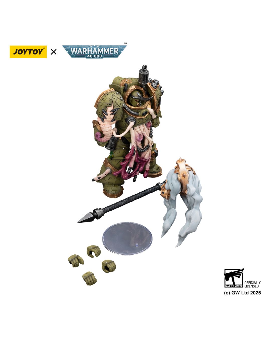PRE-ORDER Joy Toy Warhammer 40k Death Guard Blightlord Terminator 2 with Flail of Corruption