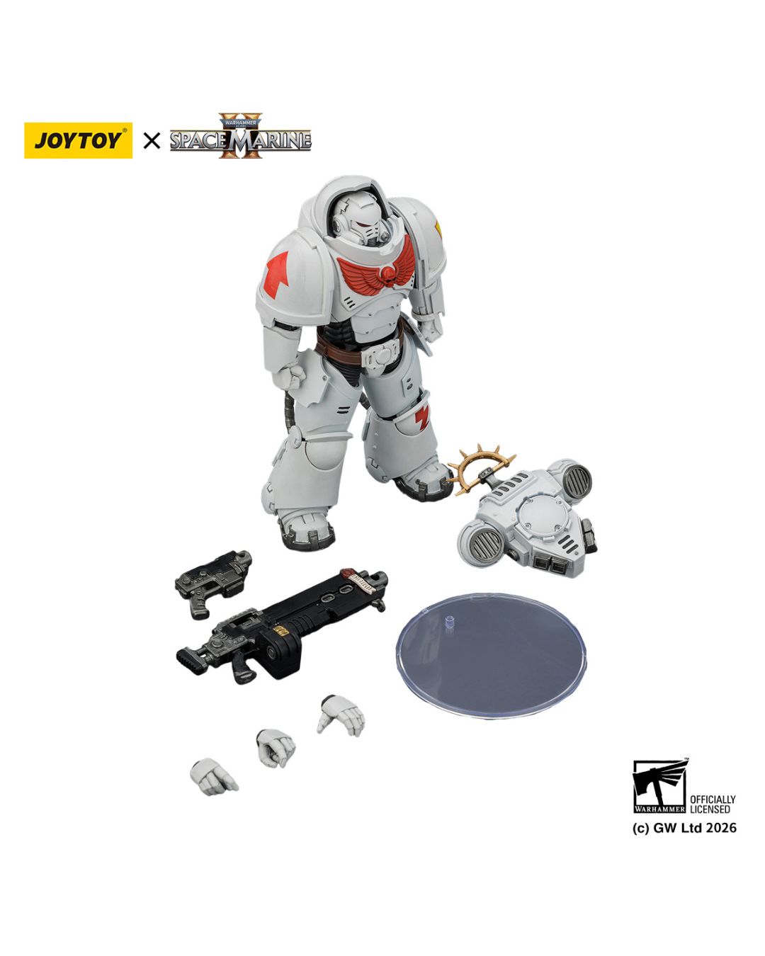 PRE-ORDER Joy Toy Warhammer 40k Game Edition White Scars Heavy Intercessor with Heavy Bolt Rifle and Bolt Pistol