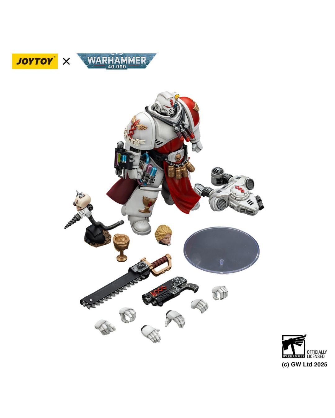 PRE-ORDER Joy Toy Warhammer 40k Blood Angels Sanguinary Priest with Heavy Bolt Pistol, Chainsword and Narthecium