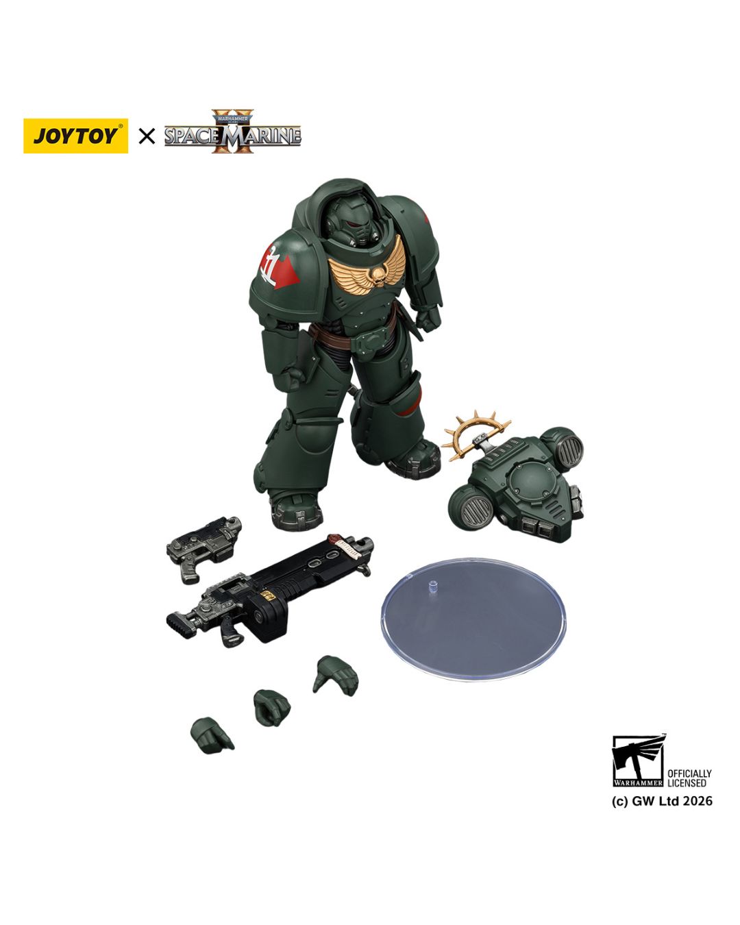 PRE-ORDER Joy Toy Warhammer 40k Game Edition Dark Angels Heavy Intercessor with Heavy Bolt Rifle and Bolt Pistol