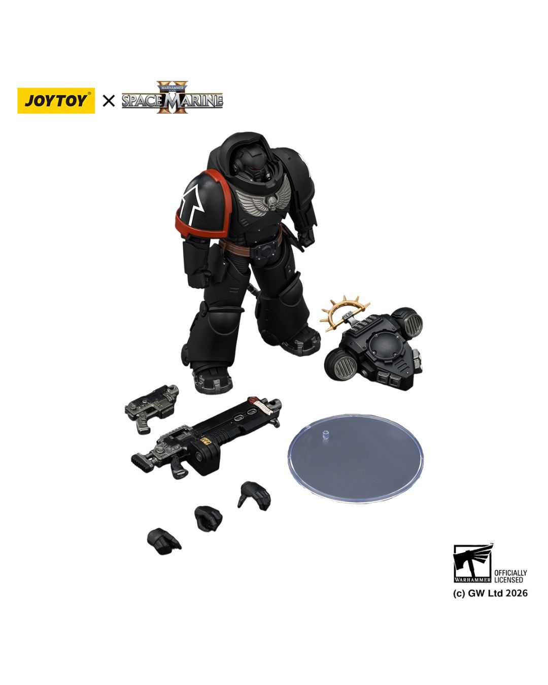 PRE-ORDER Joy Toy Warhammer 40k Game Edition Raven Guard Heavy Intercessor with Heavy Bolt Rifle and Bolt Pistol